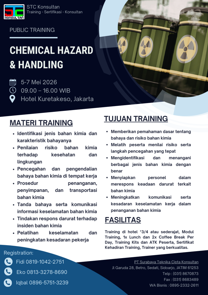 pelatihan k3 bahan kimia di jakarta bersama stc konsultan