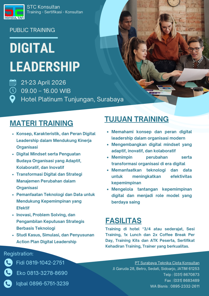 training digital leadership bersama stc konsultan