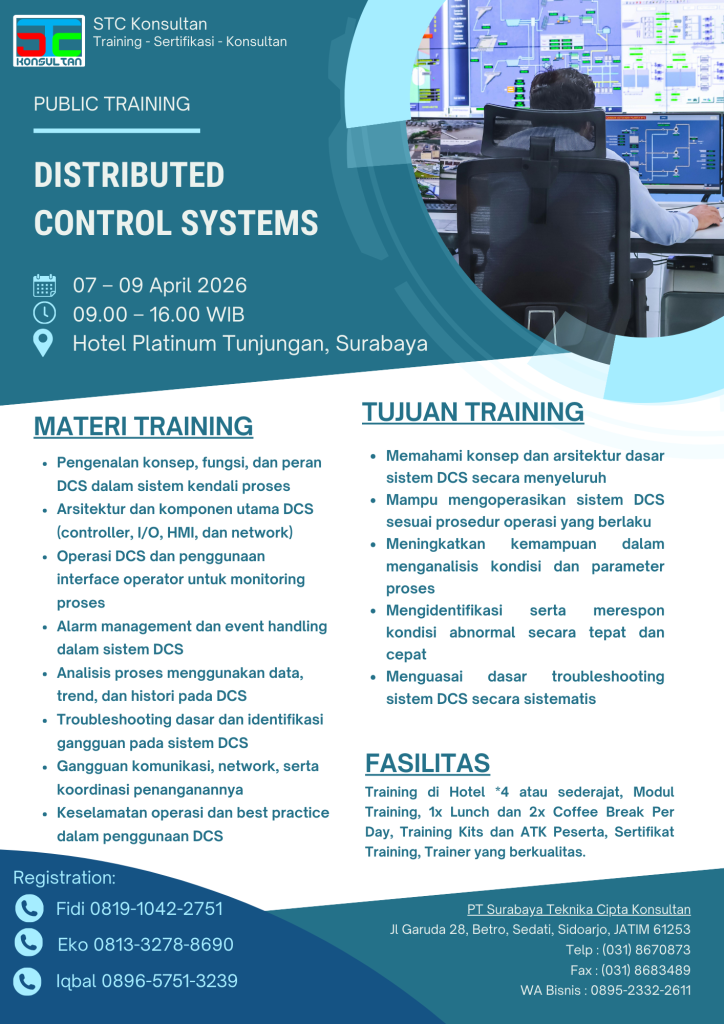 pelatihan distributed control systems (DCS) bersama stc konsultan