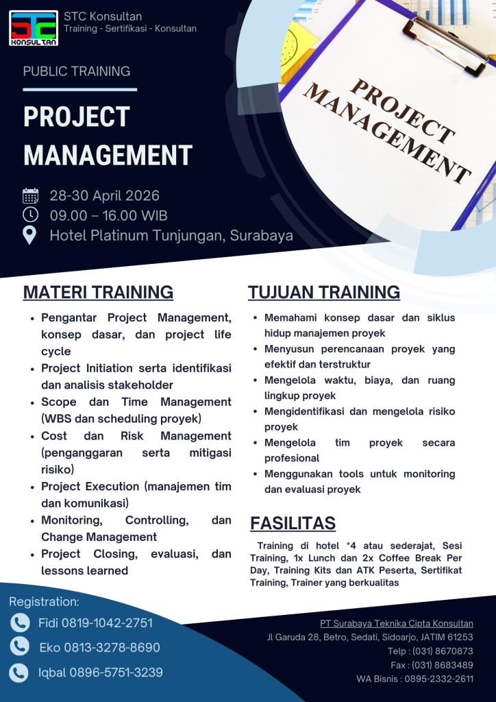 training project management bersama stc konsultan